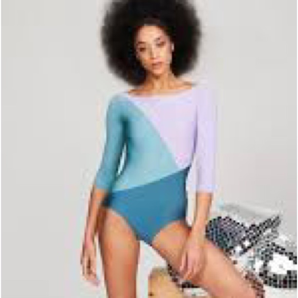 DISCONTINUED COLORBLOCK YUMIKO LEOTARD